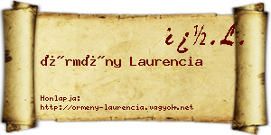 Örmény Laurencia névjegykártya